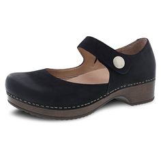 PRICES MAY VARY. SIMPLE STYLE: Our Beatrice Mary Jane offers classic style with our patented stapled construction; from casual to dressy, these versatile women's Mary Jane clogs have you covered, comfortably. QUALITY CONSTRUCTION: These versatile shoes are made with premium leather uppers, and leather and soft textile linings; the shoes include a instep strap with hook and loop closure and a button detail. MEMORY FOAM: Leather covered dual-density EVA footbed with memory foam for cushioning and Medium Width Clogs With Arch Support And Round Toe, Clogs With Arch Support And Round Toe, Clogs With Arch Support And Medium Width, Mary Jane Clogs, Versatile Shoes, Womens Mary Janes, Black Leather Shoes, Dansko Shoes, Leather Clogs