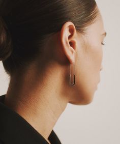 A modern and bold earring, the Theo Paperclip earring will be your new best friend. Dress them up, dress them down or stack with our Evan Groove Earring. Made with 14K recycled gold vermeil. All of THEIR earrings are classic and modern unisex styles, easy to wear as a single statement piece or to be combined with other earrings. Paper Clip Earrings, Paperclip Earrings, Bold Earrings, New Best Friend, Recycled Gold, Recycled Sterling Silver, Paper Clip, Gold Vermeil, Unisex Fashion