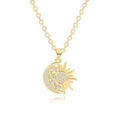 Celeste 14k Gold Filled Sun Moon Necklace - Yumiyu – YUMIYU Sun Moon Necklace, Moon And Star Pendant, Simple Choker Necklace, Tiny Heart Necklace, Crescent Moon And Star, Sun And Moon Necklace, Simple Choker, Spiritual Necklace, Gold Moon Necklace