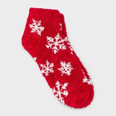 Wrap your feet in warmth and comfort with the Women's Snowflake Cozy Low Cut Socks - Auden™ 4-10. These soft, snug socks feature a playful snowflake pattern that adds a fun touch to your loungewear. Perfect for chilly days or relaxing at home, they’re made to keep your feet warm all day long. With a comfy fit and a bit of flair, these socks are a cozy essential for your wardrobe. Auden™: Fit for you in every way. Soft Winter Socks, Red Winter Socks As Gift, Red Socks For Winter Gift, Red Socks For Winter Gifts, Red Socks As Winter Gifts, Soft Indoor Socks For Winter, Warm Casual Christmas Socks, Cozy Red Socks For Winter, Cozy Red Winter Socks