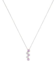 950 PlatinumFeaturing 0.35 Carat Round Pink SapphireIncludes Designer Box Dainty Necklace Tiffany, 1 Carat Necklace Tifannys, Long Tiffany Necklace, Simple Tiffany Necklace, Sapphire Diamond Pendant, Diamond Pendant Necklace, Sapphire Diamond, Tiffany & Co., Diamond Pendant