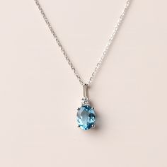 ◆ The pendant is handcrafted from sterling silver and decorated with a dazzling 7x9 mm Swiss blue topaz . It is suitable for engagement/anniversary/daily occasion. ◆ Production Description: Main stone Type: Swiss blue topaz Main Stone Shape: Oval Cut Main Stone Size: 7x9 mm(2.20 ct) Side stone: CZ Metal: 925 Sterling silver - Other options available in the drop down menu ◆ Customization: √Free for Add Engraving  √Other Metal Type Available √Other Gemstones & Shapes Available  √Personalization Re Elegant Topaz Oval Pendant Necklaces, Light Blue Oval Gemstone Necklaces, Elegant Oval Pendant Topaz Necklace, Elegant Topaz Oval Pendant Necklace, Formal Blue Topaz Oval Pendant Necklace, Blue Topaz Oval Pendant Jewelry, Elegant Oval Blue Topaz Necklace, Elegant Oval Topaz Necklace, Elegant Light Blue Oval Necklaces