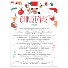 Adult Christmas Party Trivia Game Printable by LittleSizzle Christmas Trivia Questions And Answers Free Printable, Christmas Questions For Adults, Christmas Trivia Games With Answers, Christmas Party For Adults, Funny Christmas Trivia, Trivia Design, Christmas Games For Large Groups, Christmas Games For Adults Holiday Parties, Christmas Trivia Questions And Answers