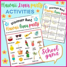 two hawaiian luaui party activities for kids to play with and learn how to use them