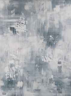 an abstract painting with black and white colors