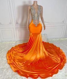 Orange Prom Dresses, Prom Dresses Elegant, Gorgeous Prom Dresses, Prom Dress Long, Prom Dresses Long Mermaid, Mermaid Evening Gown, 2024 Prom, Dress Luxury, Mermaid Prom Dress