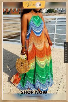 Colorblock Halter Sleeveless Maxi Dress Measurement Chart, Sleeveless Maxi Dress, Color Blocking, Maxi Dress