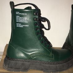 Super Comfy Awesome Boots. Sole Is Very Thick And Comfortable. Made From Apples Not Cows!!!! Size 36 Eu. Size6 Us Excellent Near New Condition. Only Worn A Few Times Apple Leather, Vegan Apple, Cool Boots, Lace Up Boots, Apples, Shoe Laces, Leather Boots, Lace Up, Size 6