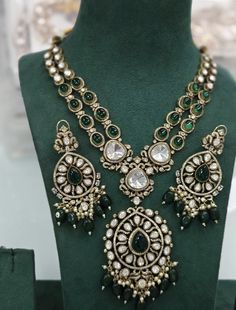 This stunning jewellery set is inspired by the iconic designer Sabyasachi and features a beautiful necklace made from brass with authentic moissanite polki kundan designer necklace set. The set is perfect for women who want to add a touch of elegance and glamour to their outfit. The brand is well-known for its unique and high-quality pieces, making this set a must-have for any jewellery collection. The set includes a necklace that is perfect for any occasion and will complement any outfit. Available in Victorian antique polish, If have any queries please ask. Jewel Drawing, Polki Sets, Edgy Jewelry, Polki Necklace, Wedding Jewellery Collection, Designer Necklace, Indian Jewelry Sets, Design Book, Wedding Jewellery