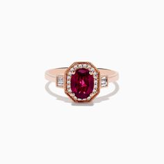 14K Rose Gold Rhodolite and Diamond Ring Book Jewelry, Effy Jewelry, Gold Rose, Wedding Rings Engagement, Wedding Engagement, Wedding Bands, Diamond Ring, Wedding Rings, Rose Gold