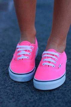 Pink Vans Neon Vans, Skateboard Style, Pink Vans, Shoe Gallery, K Fashion, Mia 3, Pink Sneakers, Shoe Closet, Vans Authentic