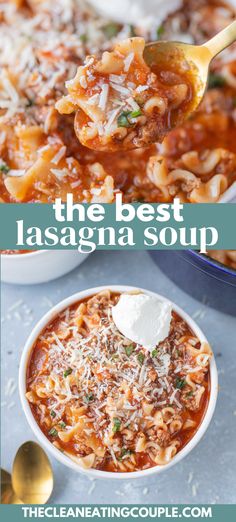 the best lasagna soup recipe with pasta and cheese