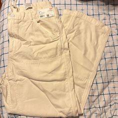 Nwt Uniqlo Off White Utility Work Pants (Waist 36-39in) Never Worn, Wrinkled Due To Storage Japanese Streetwear Mens, Utility Work Pants, Brown Sweatpants, Uniqlo Pants, Blue Sweatpants, Uniqlo Men, Mens Chino Pants, Casual Chinos, Warm Leggings