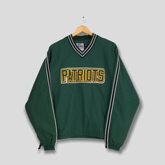 Vintage New England Patriots Football NFL Pullover Jacket Small Patriots NFL Team American Football Rugby Patriots Rugby Pullover Size S by slayvin on Etsy Varsity Long Sleeve Windbreaker For College, College Winter Crew Neck Windbreaker, College Winter Windbreaker With Crew Neck, Green Collegiate Long Sleeve Sweatshirt, Green Long Sleeve Collegiate Sweatshirt, Green Varsity Long Sleeve Sweatshirt, Collegiate Long Sleeve Green Tops, Green Collegiate Long Sleeve Tops, Collegiate Green Long Sleeve Tops