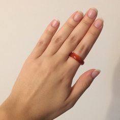 Nwot Purchased Online And Isn’t My Style Hasn’t Been Worn Can Be Worn As A Regular Jewelry Ring Band Or As A Wedding Band I Have A Similar One In Matte Marble Turquoise Glass Ring, 7 Rings, Glass Rings, Jewelry Ring, Ring Band, Womens Jewelry Rings, Orange Red, Wedding Band, Band Rings