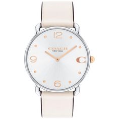 Introducing the Women's Elliot Chalk White Leather Strap Watch, the epitome of timeless style and elegance. This stunning timepiece features a minimalist 36mm round stainless steel case with a sophisticated rose gold-tone finish. The chalk white leather strap adds a touch of modern sophistication, making it the perfect accessory for both workdays and weekends. With its 2-hand quartz movement, this watch offers precision and reliability, while the water-resistant design ensures durability for eve Round Watch, Jewelry Watch, Leather Strap Watch, Understated Luxury, Chalk White, Touch Of Modern, Quartz Movement, Stainless Steel Case, White Leather