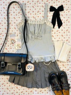 Coquette Outfits, Coquette Y2k, Kawaii Fashion Outfits, Bag Shoes, Really Cute Outfits, Doc Martens, Casual Style Outfits, Dream Clothes, Kawaii Fashion