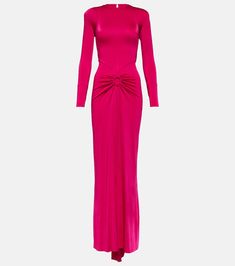 Fitted Floor-length Elastane Dress, Chic Pink Elastane Dresses, Elegant Pink Bodycon Maxi Dress, Stretch Ruched Maxi Dress, Stretch Ruched Floor-length Maxi Dress, Elegant Pink Stretch Maxi Dress, Pink Elastane Evening Dress, Elegant Ruched Maxi Dress, Evening Maxi Dress In Elastane