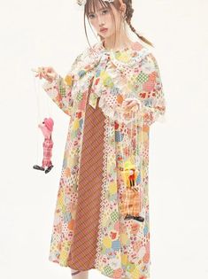 ❤︎Colorful design cute dress❤︎ Chic Multicolor Ruffled Dress, Long Patchwork Party Dress, Playful Dresses For A Garden Party, Playful Garden Party Dresses, Playful Floral Print Mini Dress, Multicolor Ruffled Maxi Dress, Colorful Chic Maxi Dress, Cute Multicolor Floral Print Dress, Multicolor Ruffled Midi Dress