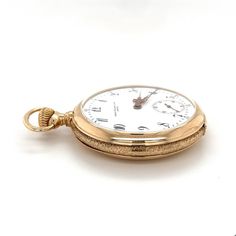 Antique Patek Philippe Ref. 258729 white face pocket watch in 18K yellow gold. Featuring a mechanical hand-winding movement, Arabic numeral hour markers, sapphire crystal, and a seconds chronograph. In excellent condition and recently serviced (08/08/22). All components are factory original. Photos of actual watch. Model #258729, 18 Jewels.  Details:  - Brand: Patek Philippe - Model Name: Pocket Watch - Model Number: 258729 - Serial/Movement #: 11U590 - Movement Type: Mechanical, Hand-Winding - Metal: 18K Yellow Gold - Jewels: 18 - Crystal: Sapphire - Dial Markers: Arabic - Circa 1930-1950  Dimensions: - Case Height: 65 mm (2.55 inches) - Case Shape: Round - Case Width: 48.5 mm (1.9 inches) - Face Color: White  SKU #: POTC1434W  Ships from Miami Florida.  Certificate of appraisal included Antique Yellow Gold Chronometer Watch, Timeless Yellow Gold Automatic Watch, Timeless Yellow Gold Watch With Round Dial, Timeless Yellow Gold Watch Accessories With Round Dial, Classic Yellow Gold Chronometer Watch, Classic Yellow Gold Chronometer Watch Accessories, Classic Yellow Gold Watch With Chronometer, Antique Yellow Gold Watch Accessories With Subdials, Luxury Yellow Gold Pocket Watch With Chronometer