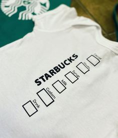 Available in multiple sizes this super cute Starbucks cup tee is a great addition to the Starbucks apron. Feel free to message me with any customization.