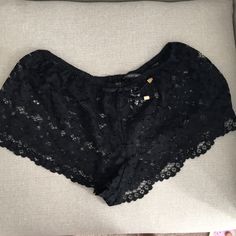 Super Cute Over A Swim Suit Or Sleep Shorts Victoria's Secret Black Short Bottoms, Chic Black Shorts For Loungewear, Black Pajama Shorts For Vacation, Victoria's Secret Black Bottoms For Night Out, Victoria's Secret Black Summer Bottoms, Lingerie Outfits, Sleep Shorts, Swim Suit, Soul Food