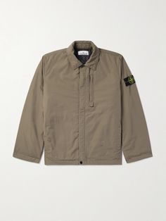 Stone Island conducts rigorous quality checks, from textile development to final production, at its cutting-edge lab in Ravarino, Italy. Made from the label's durable Micro Twill, this jacket is padded for lightweight warmth and has a covered placket for a streamlined finish. Textile Development, Stone Island Clothing, Twill Jacket, Jacket For Men, Loungewear Shorts, Short Suit, Stone Island, Mr Porter, Lightweight Jacket