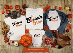 This Listing is for the T-shirts Only Celebrate family this season with our Cousin Crew Thanksgiving Shirt! Designed for all the cousins to match, this cozy and fun tee adds a playful touch to your Thanksgiving gatherings. Perfect for making memories and showing off your family bond in style! Adult Shirts .: Made with medium fabric (5.3 oz/yd² (180 g/m consisting of 100% cotton for year-round comfort that is sustainable and highly durable.  Youth Shirts .: Made with 100%, midweight (5.3 oz/yd² ( Thanksgiving Parfait, Family Thanksgiving Shirts, Cousin Crew Shirts, Cousin Crew, Family Thanksgiving, Thanksgiving Shirt, Family Celebrations, Adulting Shirts, Fall Kids