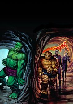 an image of the incredible hulk and his friends