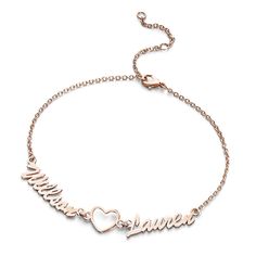 This customized copper bracelet comes in three colors to choose from and can be engraved with two names. It is the most unique and meaningful gift for mom, girlfriend, and fiancee. Mother Day Message, Hope Necklace, Symbol Necklace, Personalized Bracelet, Beauty Equipment, Custom Name Necklace, Copper Material, Personalized Bracelets, Copper Bracelet