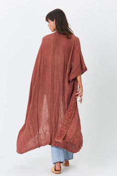 Fancy some free-spirited flair? Our Maple Duster has got you covered! From the vintage lace details to the short flair sleeves and earthy vibes, this loose-flowing, long cover-up is drama for the casually stylish. Details: long bohemian style Maple Duster lace trim details midi length cardigan short flare sleeves loose fitting, light and flowing casually stylish cover up Fabric + Care: Linen-look Polyester ShoptheKei.com, Maple Duster, bohemian style coverup, cute fall outfit ideas, long casual Outfits With Kimonos, Long Beach Wear, Bohemian Swimsuit, Bathing Suit Outfits, Beach Outfit For Women, Kimono Beach Cover Up, Boho Robes, Beach Kimono, Lace Kimono