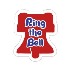 ring the bell sticker on a white background