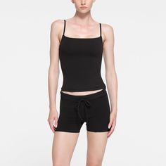 COTTON JERSEY CAMI | SOOT Casual Tank Top With Built-in Bra For Loungewear, Camisole With Built-in Bra For Loungewear, Tank Top With Built-in Bra For Loungewear, Solid Camisole With Built-in Bra For Loungewear, Casual Tops With Built-in Bra And Spaghetti Straps, Cami Tank Top With Adjustable Straps For Loungewear, Adjustable Straps Cami Tank Top For Loungewear, Spaghetti Strap Tank Top With Built-in Bra For Loungewear, Bra Friendly Camisole With Tank Straps For Loungewear