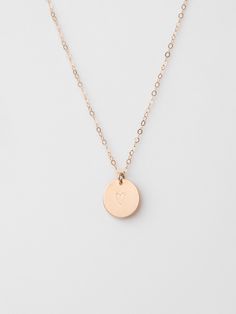 Personalized | Disc Necklace - Shop OXB Circle Necklaces, Basic Jewelry, Soft Toothbrush, Disc Pendant, The Chain, Disc Necklace, Circle Necklace, Rolo Chain, Long Chain