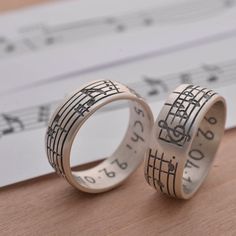 Expertly handcrafted in sterling silver, this music note ring is a unique custom handmade item that will seal your relationship for ever. You ask me to engrave the notes of your favorite song on the outside of the ring and a special message of your choice on the inside. It is a great handmade gift for loved ones with whom you share your precious moments in life. Ring's width: 7mm - 8.5mm depending on the music sheet requirements. Can be made to any size requested (US, UK, Swiss etc). In order to Music-themed Band Jewelry As Gift, Music-themed Band Jewelry Gift, Music-themed Silver Ring As A Gift, Silver Music-themed Rings For Gifts, Music-themed Silver Rings For Gifts, Music-themed Silver Rings As Gifts, Music-themed Silver Rings For Gift, Engraved Sterling Silver Bands For Gift, Engraved Sterling Silver Band As Gift