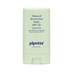 Made with non-nano zinc oxide, Pipette Mineral Sunscreen Stick SPF 50 provides water-resistant, broad-spectrum protection for face and body—and because it’s so sheer, moisturizing and blendable, it’s a baby sunscreen that also works for the whole family. This mess-free twist-up stick is easy to use, so it’s the perfect sunscreen to throw into beach bags—especially for kiddos who want to apply sunscreen themselves. The lightweight, hypoallergenic, fragrance-free formula blends in easily, and plan Baby Sunscreen, Tanning Sunscreen, Sunscreen Stick, Sunscreen Spf 50, Sunscreen Lotion, Zinc Oxide, Mineral Sunscreen, Body Skin Care Routine, Spf Sunscreen