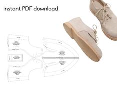 Download and print our pre-made shoe patterns! This file includes the whole size range (EU 35 - 44 | US 5 - 14) To purchase sizes individually, head over to icanmakeshoes.com Each pattern is a PDF digital file that you can download instantly and print from home. This court shoe / pump upper pattern is designed to be used alongside the I Can Make Shoes womens flat lasts (reference 001).  The derby shoe is a super versatile style, bridging the gap between smart and smart casual. It's a shoe which includes numerous possibilities for variations. From toe caps, to back straps, to broguing - the sky is the limit with the derby shoe! 👞  MORE ABOUT THIS PATTERN... This pattern includes 3 pattern pieces with an optional back strap. All pieces except for the backstrap are the same for the upper and Shoes Patterns Free Printable, Shoe Patterns, Dolls Shoes, Make Shoes, Derby Shoe, Shoe Making, Professional Shoes, Pattern Shoes, Shoes Design