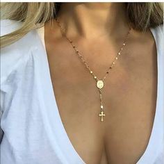 Brand New- No Tags Material- Alloy Fashion Jewelry Gold Rosary Necklace, Gold Rosary, Rosary Necklace, Necklace Dainty, Rosary, Womens Jewelry Necklace, Fashion Jewelry, Jewelry Necklaces, Women Jewelry