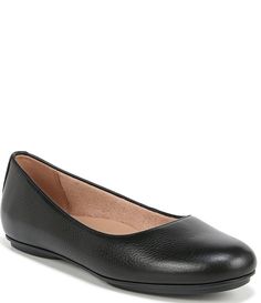 From Naturalizer&#x2C; the Maxwell Tumbled Leather Casual Ballet Flats feature:Tumbled leather upperSlip-on constructionSynthetic liningContour Plus comfort systemSynthetic outsoleApprox. 0.50" heelImported. Naturalizer Flats, Casual Ballet Flats, Comfortable Flats, Leather Ballet Flats, Dillard's, Leather Slip Ons, Tumbling, Flat Shoes Women, Ballet Flats