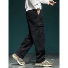 Retro Washed Functional Military Black Cargo Pants Fabric: 100% cotton Size: M, L, XL, 2XL, 3XL, 4XL Multiple Color Selections: Khaki, Black, Gray  Season: Spring, Fall, Summer, Winter Wide Leg Cotton Cargo Jeans For Outdoor, Black Cotton Work Pants With Side Pockets, Black Cotton Cargo Pants With Hip Pockets, Black Relaxed Fit Cargo Jeans For Outdoor, Baggy Cotton Cargo Jeans For Outdoor, Black Cargo Jeans With Tapered Leg And Hip Pockets, Black Cargo Work Trousers, Black Cargo Style Work Pants, Black Cargo Trousers For Work