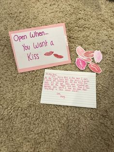 a note and some paper on the floor