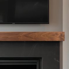 Walnut Creek 60-in Wood Mantel Shelf - Matte Clear Finish Low Mantel Fireplace, Fireplace With Floating Mantle, 60 Inch Fireplace, Manson House, Black Fireplace Mantel, Simple Mantle, Recessed Fireplace, Wood Mantle Fireplace, Wood Mantel Shelf