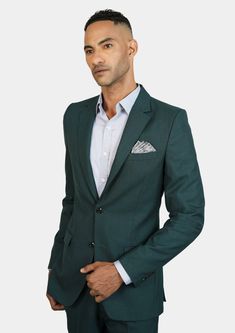 A popular favorite, the distinctive Sacramento green wool suit is bold in color with a premium fabric blend. This suit has it all. Make it yours today. Green Wool Suit, Sacramento Green, Custom Suits Men, Sharkskin Suit, High Fashion Men, Custom Made Suits, Green Suit, Green Blazer, Looking Dapper