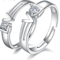 "925 Sterling Silver Crystal Love Heart Couple Ring For Woman And Man, J924 Metal: 925 Sterling Silver Size: Adjustable (6.5 To 8.5) Stone: Cubic Zirconia 100 % Lead And Nickel Free 100 % Hypoallergenic Will Not Tarnish Or Fade Perfect For Gift, Holiday, Christmas, Birthday, Vacation, Mother's Day, Valentine's Day, Wedding, Engagement , Bridal, Promise, Anniversary, Party Item Code: R019 Thank You For Shopping With Us!""" Valentine's Day Couples Jewelry In White Gold, Valentine's Day Couples White Gold Jewelry, Valentine's Day Couples' White Gold Jewelry, Silver Open Ring Diamond Ring For Valentine's Day, Elegant Sterling Silver Couple Rings For Valentine's Day, Silver Couple Rings For Valentine's Day, Valentine's Day Couple Rings In White Gold Sterling Silver, Elegant Silver Couple Rings For Valentine's Day, White Couples Rings For Valentine's Day