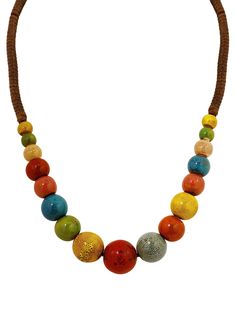 PRICES MAY VARY. Beautiful boho necklace features a unique combination of ceramic beads in various shapes, sizes and colors Easy to wear with an adjustable sliding brown waxed cord, just put over the head and you're ready to go. Necklace length: 19.7" (50 cm) Give this stunning piece of bohemian jewelry as a great Valentine's Day, Christmas, birthday, or anniversary gift A nice addition to any jewelry collection that surely makes you stand out from the crowd in style If there is any problem with Bohemian Jewelry Gift, Ceramic Beads Necklace, Tibetan Jewelry, Bohemian Summer, Colorful Ceramics, Colorful Boho, Ceramic Beads, Bead Strand, Strand Necklace