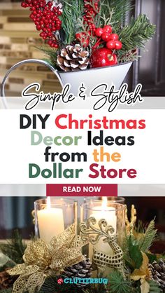 christmas decor ideas from the dollar store