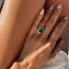 Emerald Waterfall Rings, Logan Hollowell, Goddess Gifts, Queen Rings, Emerald Eyes, Zambian Emerald, Emerald Necklace, Engraved Items, Girly Jewelry