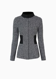 A tweed knit jacket with black waist detailing brings an air of sophistication no matter the occasion. From early morning meetings to drinks after work, the Tanya Jacket delivers that classic, sophisticated feeling. Pair with Bryce Skirt, available here. Figure flattering Hidden front zipper Made in France with Italian yarn Dry clean only Evening Wear Dresses, Morning Meetings, Formal Evening Wear, Knit Pencil Skirt, Black Tweed, Tweed Coat, Luxury Women Fashion, Tweed Dress, Knit Jacket