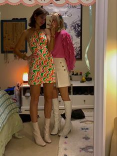 80s Dance Outfit Dresses, 60s Theme Party Outfit, Funky Disco Outfit, Decades Theme Party Outfits, Disco Outfit Aesthetic, 60s Disco Party, Abba Voyage Outfit, Abba Inspired Outfit, 70 Theme Party Outfit