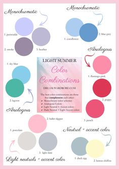 Summer Pallette Outfits, Light Summer Color Combinations, Light Summer Colour Palette, Light Summer Outfits Color Palettes, Light Summer Capsule Wardrobe, Sweetpea Summer, Light Summer Color Palette Outfits, Hoc Summer